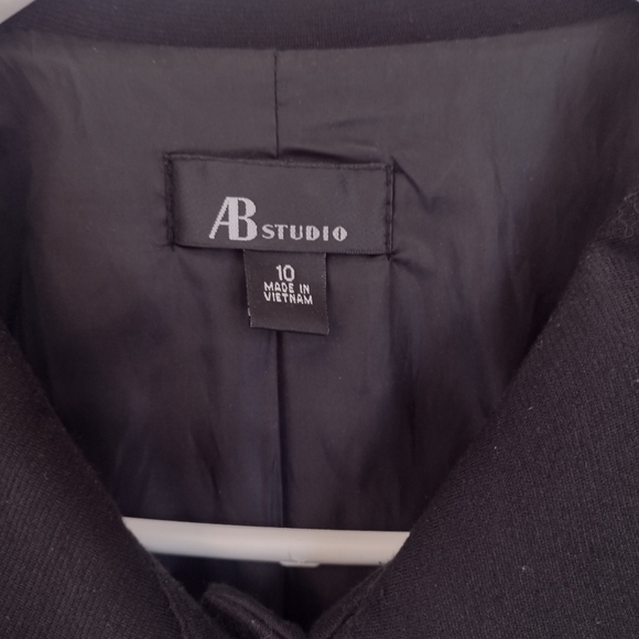 AB Studio Dress Jacket Black sz 10 - Picture 2 of 5